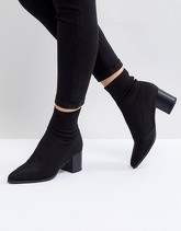ASOS RICKY - Stivali a calza con tacco medio - Nero