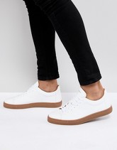 Selected Homme - Sneakers in pelle bianca con suola in gomma - Bianco