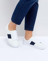 ASOS - DINELLA - Sneakers stringate con fettuccia - Bianco