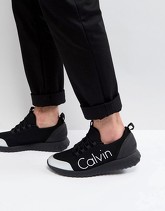 Calvin Klein - Ron - Sneakers nere con logo metallizzato - Nero