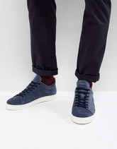 Selected Homme - Sneakers blu navy scamosciate con suola bianca - Navy