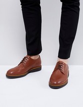 Tommy Hilfiger - Jacob - Scarpe derby in pelle color cuoio - Cuoio