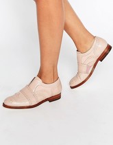 Hudson London - Maddie - Scarpe brogue easy-on in pelle cipria - Rosa