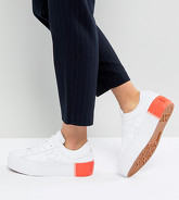 Converse - One Star Platform Ox - Sneakers con tallone a blocchi di colore - Bianco