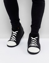 ASOS - Pantofole sportive nere e bianche - Nero