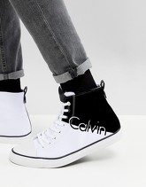 Calvin Klein - Ajax - Sneakers alte con logo - Bianco