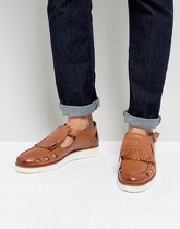 London Brogues - Sandali marrone chiaro con fibbia - Cuoio