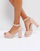 ASOS HEIDI - Sandali con tacco - Beige