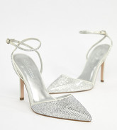 ASOS DESIGN - Pharaoh - Scarpe con tacco alto decorate da sposa - Crema