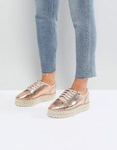 ASOS - JENGA - Sneakers stile espadrilles - Oro