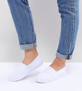 ASOS DESIGN - Dodger - Scarpe di tela a pianta larga - Bianco