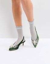 Essentiel Antwerp - Pastis - Scarpe con tacco decorate con perle - Verde