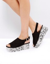 KG - Bells - Sandali flatform - Nero