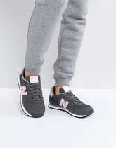 New Balance - 500 - Sneakers grigie e rosa - Grigio