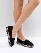 New Look - Espadrilles con suola a contrasto - Nero