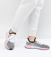 adidas Originals - Deerupt - Sneakers color nero e rosa - Nero