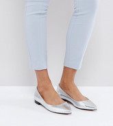 ASOS - LOST - Ballerine a punta - Argento