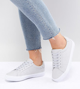 ASOS DESIGN - Devlin - Sneakers stringate pianta larga - Grigio