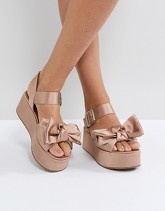 ASOS - HESTER - Sandali flatform - Beige