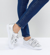 ASOS - DITZY - Scarpe da ginnastica con fiocchi - Argento