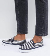 ASOS DESIGN - Scarpe di tela a righe - Blu