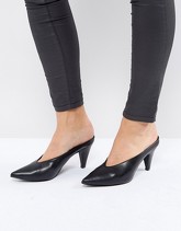 Boohoo - Sabot a punta con tacco - Nero