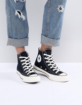 Converse - Chuck Taylor All Star - Scarpe da ginnastica alte e nere anni '70 - Nero