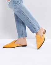 Glamorous - Sabot bassi stile western in raso senape - Giallo