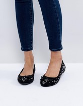New Look - Ballerine con stelle e pianeti - Nero