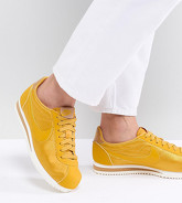 Nike - Cortez - Sneakers in nylon e raso giallo senape - Giallo