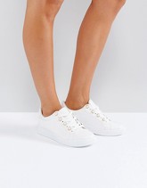 Park Lane - Scarpe da ginnastica con bordi di perle - Bianco