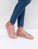 Puma Basket - Sneakers classiche con ruches - Rosa