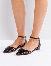 Ravel - Scarpe piatte a punta con cut-out - Nero