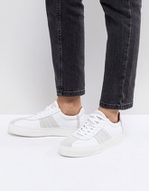 Selected - Sneakers in pelle e pelle scamosciata - Bianco