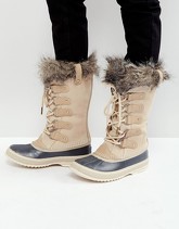 Sorel - Joan Of Arctic - Scarponcini da sci impermeabili in pelle scamosciata beige - Beige