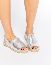 ASOS - JUPITER - Espadrillas con cinturino posteriore - Argento