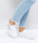 ASOS - DARKNESS - Scarpe da ginnastica stringate a pianta larga con stella - Bianco