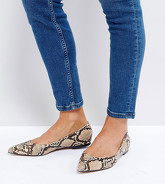 ASOS - LATCH - Ballerine a punta - Beige