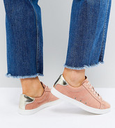 ASOS - DELINA - Sneakers stringate a pianta larga - Arancione