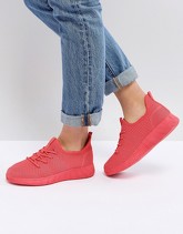 ASOS - DEDICATE - Sneakers in maglia - Rosa