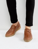 ASOS - Scarpe da barca color cuoio con zeppe in gomma - Cuoio