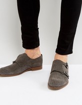 ASOS - Scarpe grigie scamosciate con fibbia e dettaglio traforato - Grigio