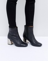 ASOS - REGRET - Stivaletti in pelle - Nero