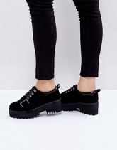 ASOS OUT OF BOUND - Scarpe con tacco stile escursionismo - Nero