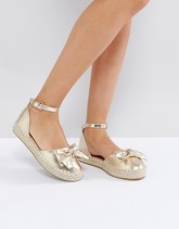 ASOS - JASSI - Espadrillas con fiocco - Oro