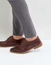 ASOS - Scarpe brogue Oxford traforate in pelle marrone - Marrone