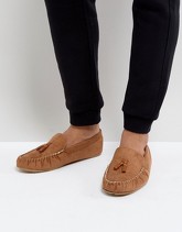 ASOS - Pantofole color cuoio con interno in montone sintetico - Cuoio