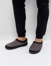 ASOS - Pantofole senza lacci grigie in nylon - Navy