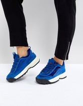 Fila - Disruptor - Sneakers blu effetto velluto - Blu