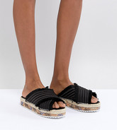 SixtySeven - Adiva - Sandali flatform nero satin - Nero